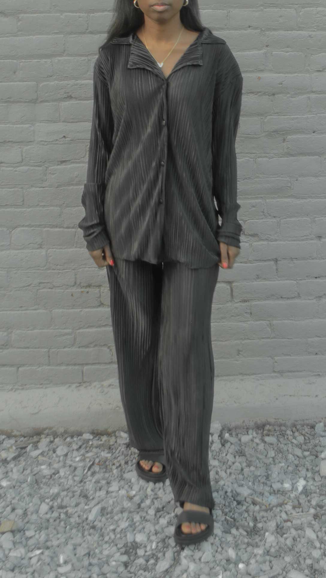 Celine 2 Piece Pleated Set