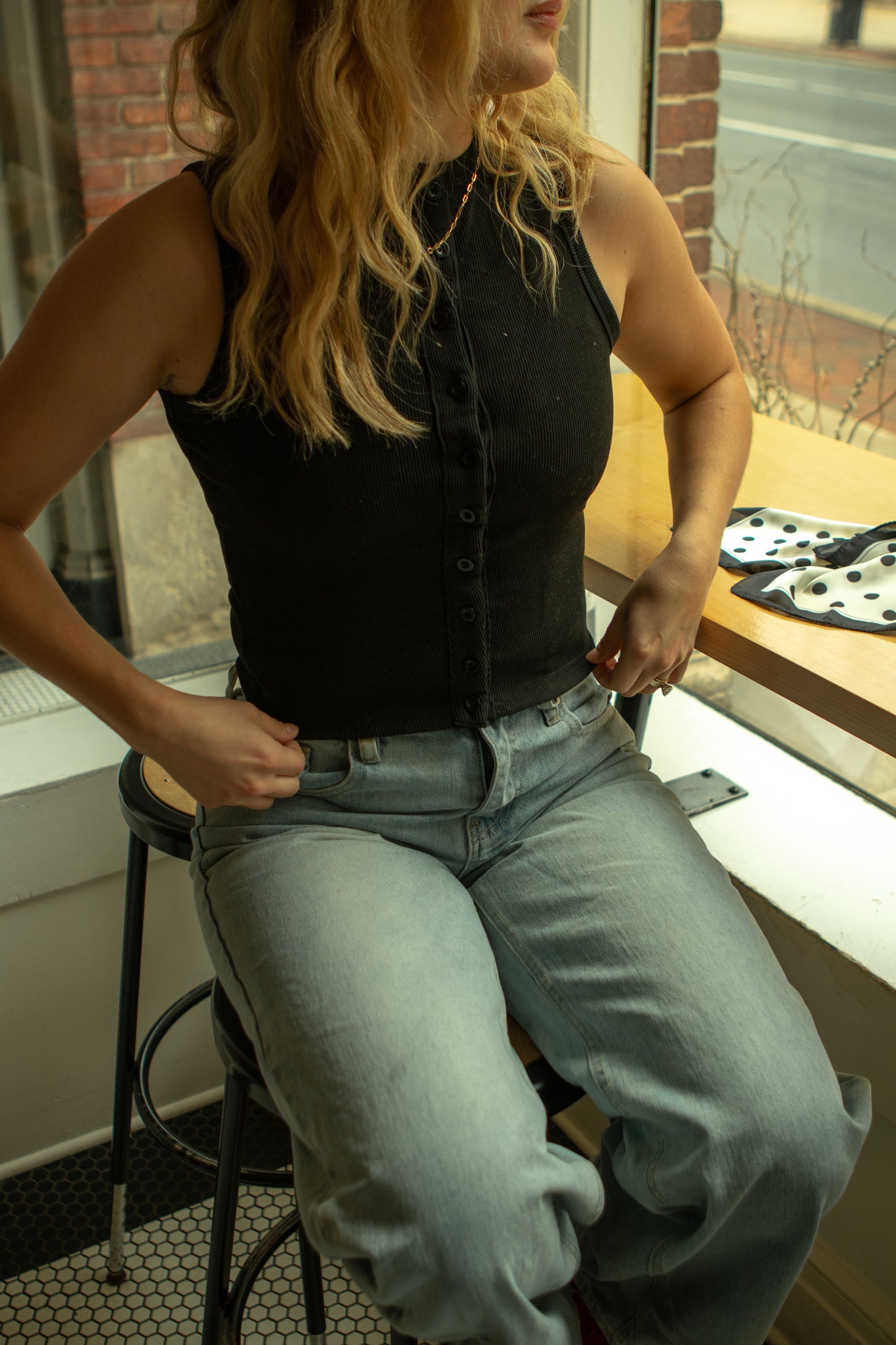 Imani Button Down Tank Top