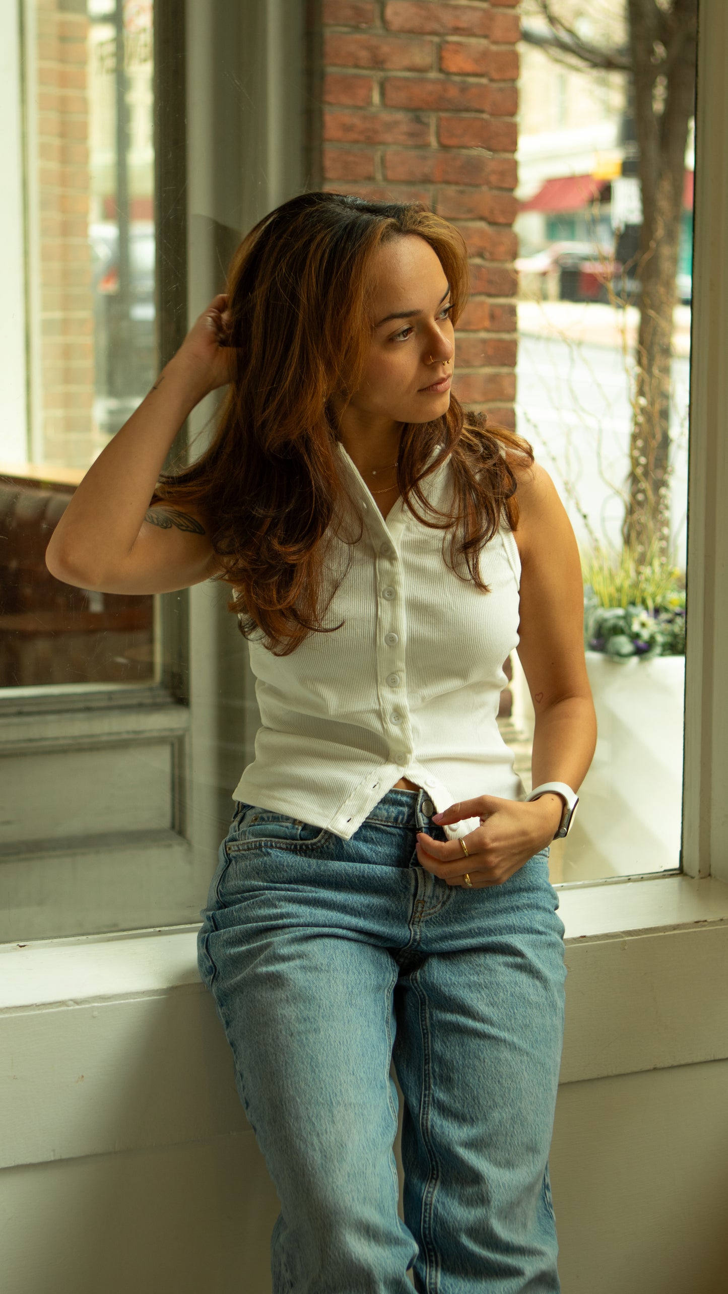 Imani Button Down Tank Top